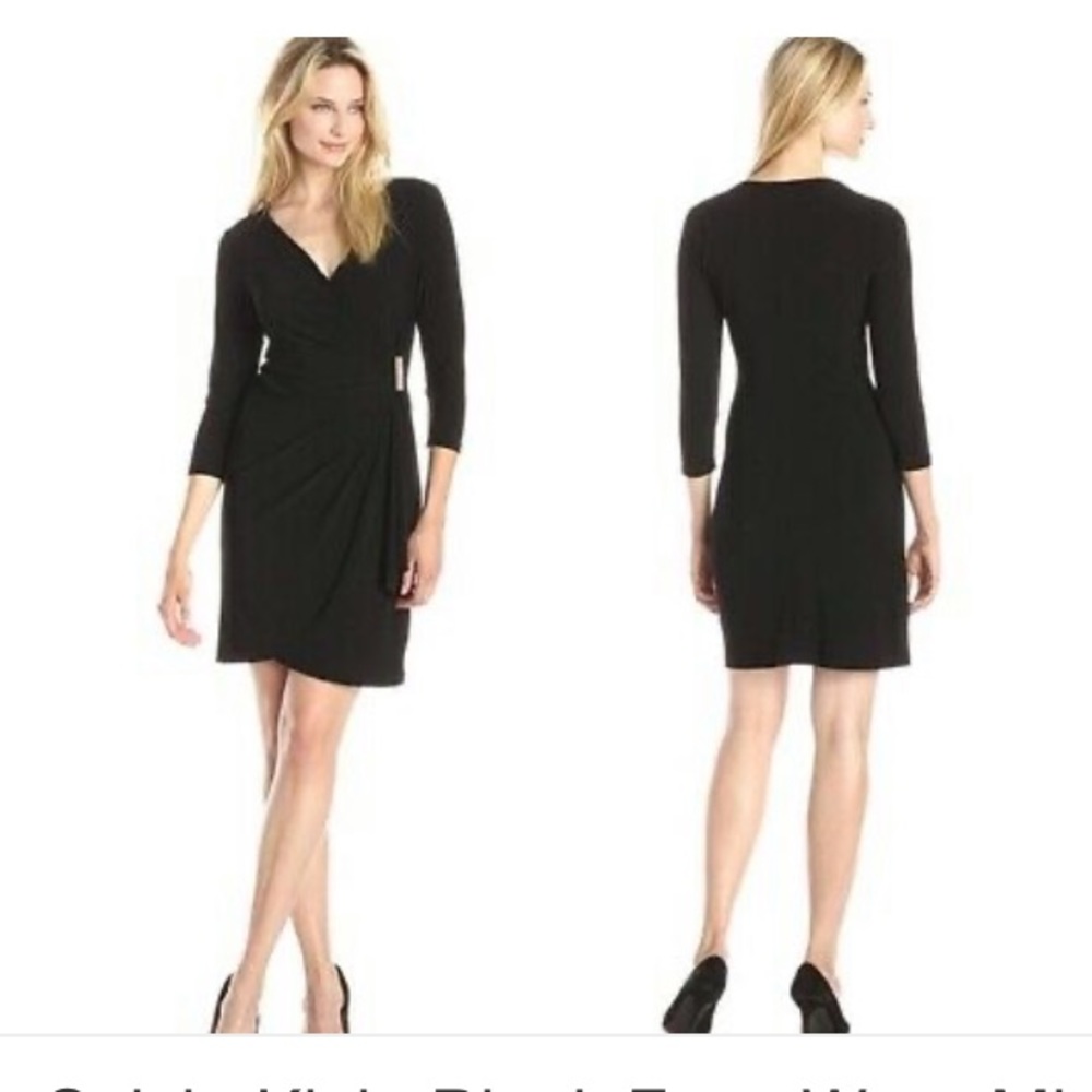 NAVY EUC Calvin Klein Faux Wrap Dress sz 2